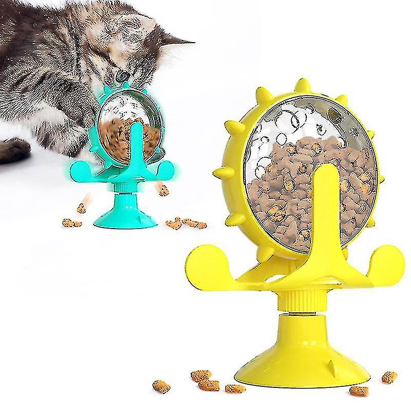 Interactive Cat Toys Kitten Slow Feeder Windmill Leaking Food Toys For Cats High Quality