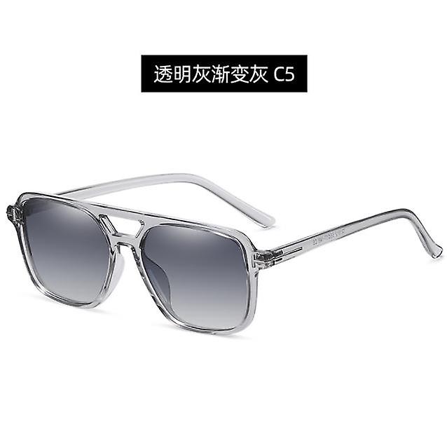 Nowe mczyni i kobiety Spolaryzowane okulary przeciwsoneczne Moda Tr Frame Okulary przeciwsoneczne Double Beam Square Sunshade Mirror