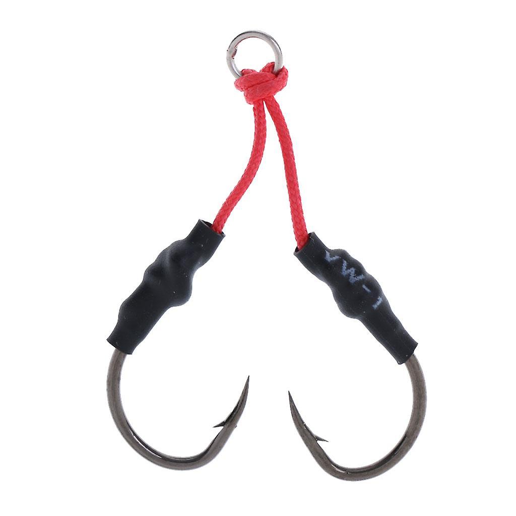 Jig Hooks Fishing Hooks Barbed Hooks Assist Hooks in Solid Ring Saltwater 2