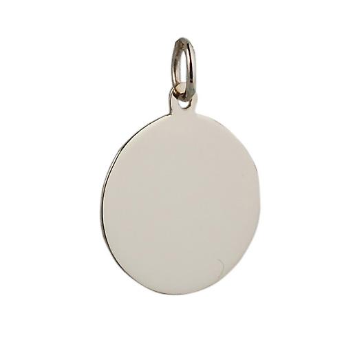 9ct Gold 17mm round plain Disc