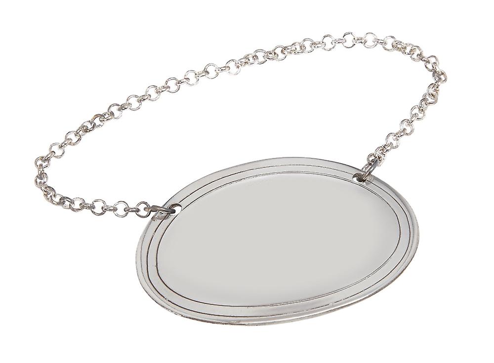 Cast Pewter Plain Oval Decanter Label