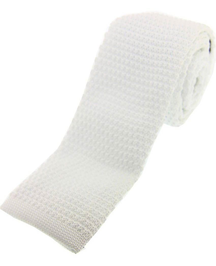David Van Hagen Knitted Tie - White