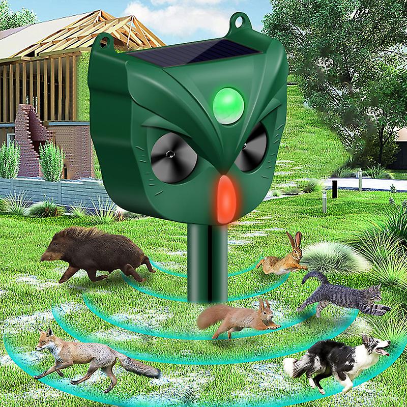 Dww-Rpulsif pour chats, rpulsif pour animaux nergie solaire, rpulsif pour chiens ultrasons, rpulsif solaire extrieur 5 modes, rpulsif pour oiseaux