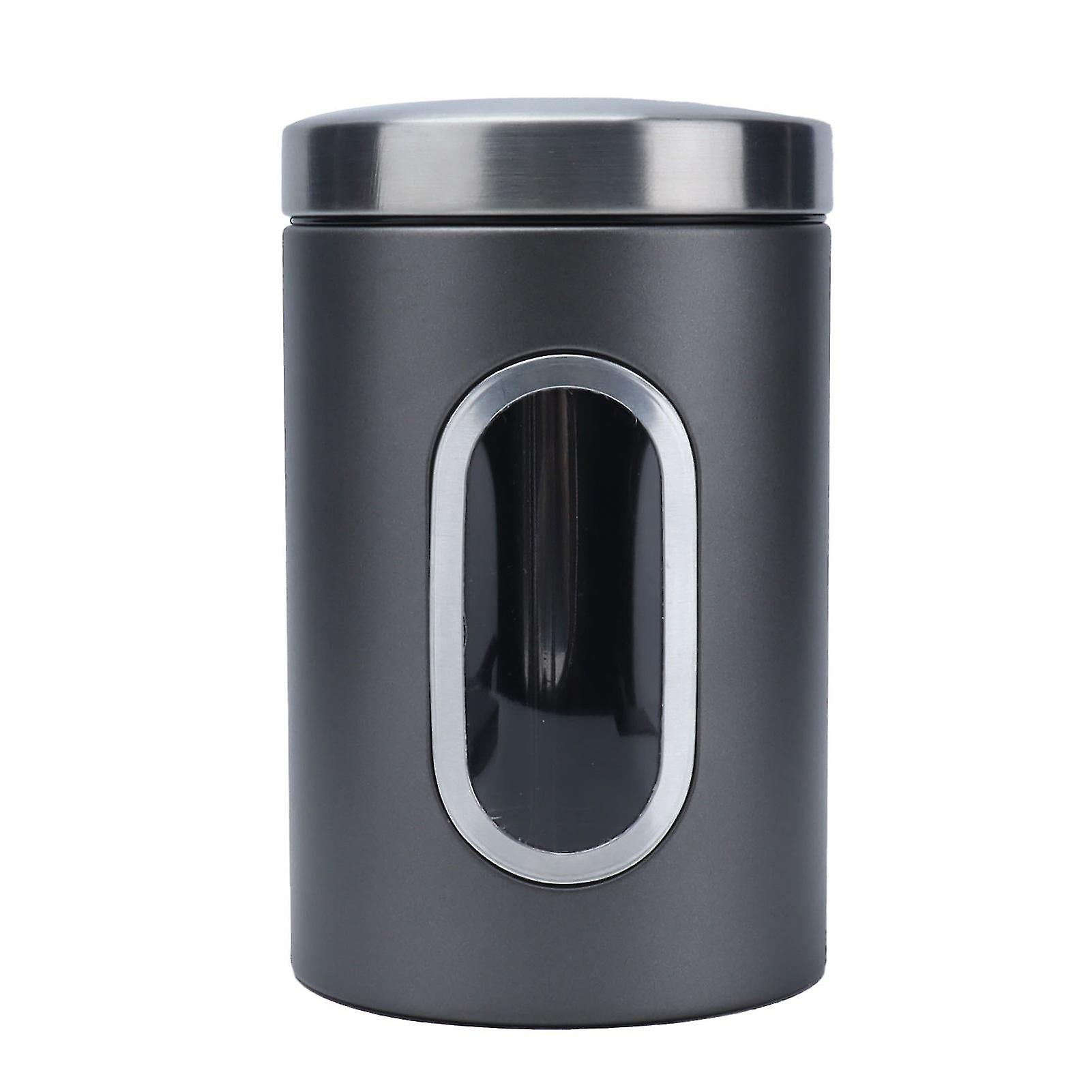 Stainless Steel Spice Jar Salt Sugar Spices Pepper Seasoning Can With Rotating Cover For Home Kitchen