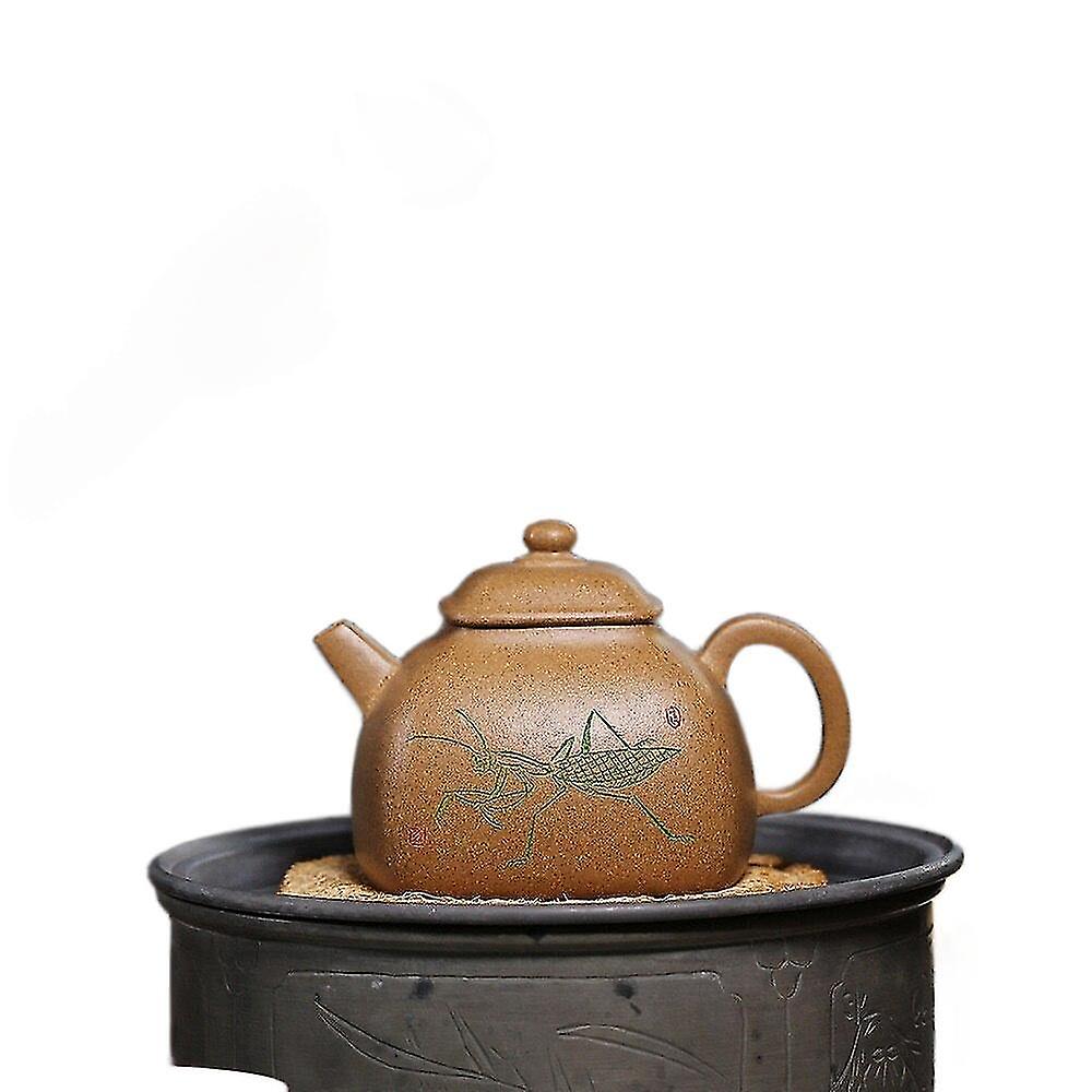 Teapot Famous Hand Boutique Kung Fu Tea Quartet, Tripod Pot Clay Pot Ore Old Section|teapots