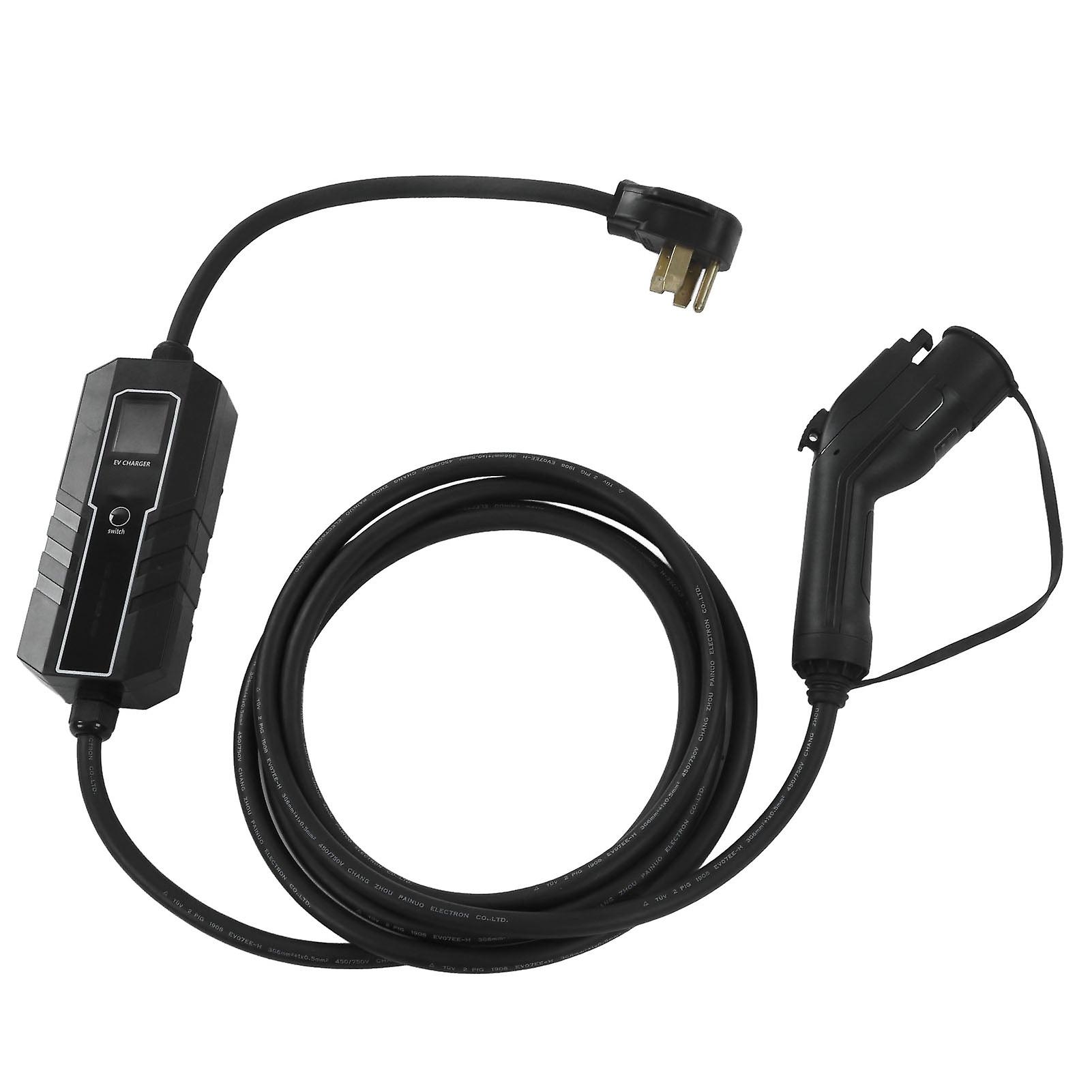 Ev  Dustproof Electric Vehicle  Led Indicator Fast Charging With 16.4ft Cable For Sae J1772 For Tesla Model 3 Y