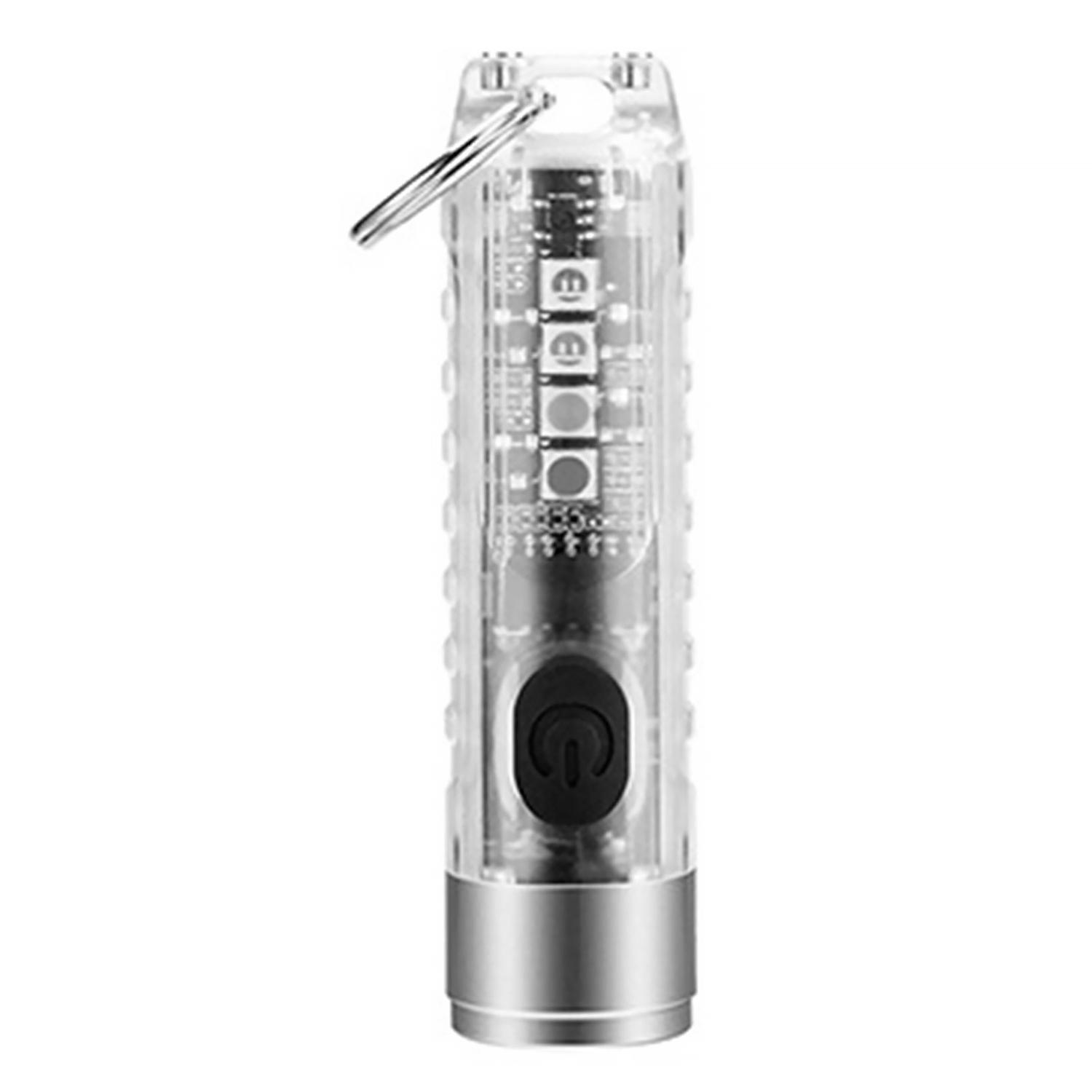 Keychain Flashlight High Brightness IP66 Waterproof Rechargeable One-Key Start Wide Application USB