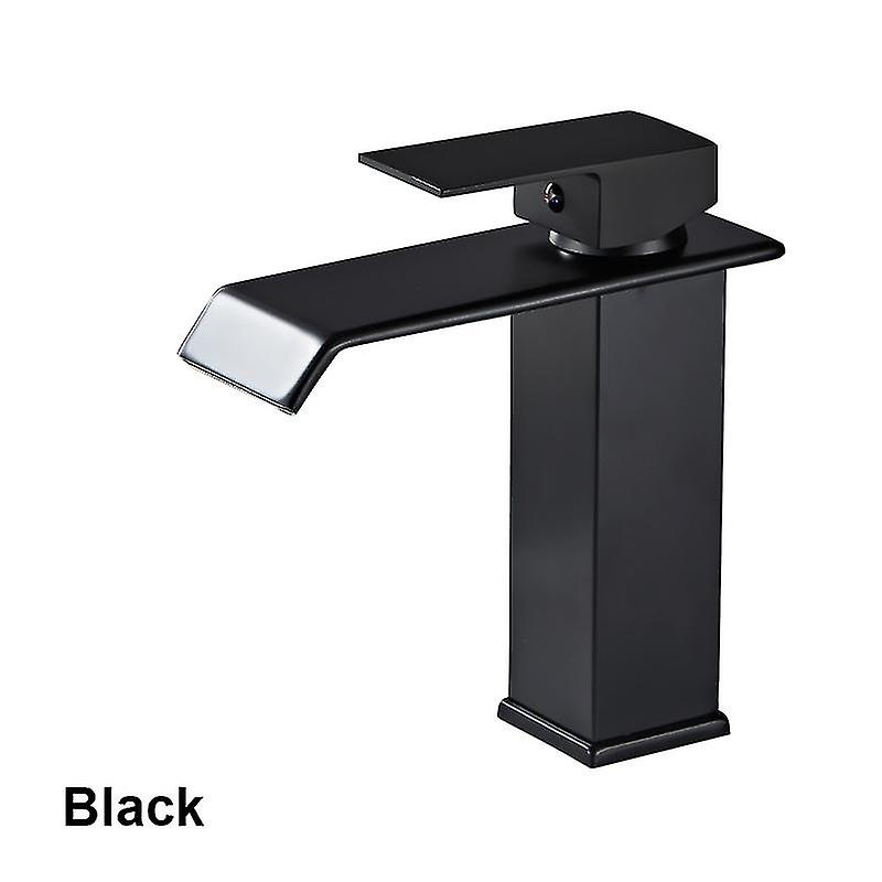 Høy kvalitet messing svart og gull bad blandebatteri kran foss rustfritt stål høy servant tappekran