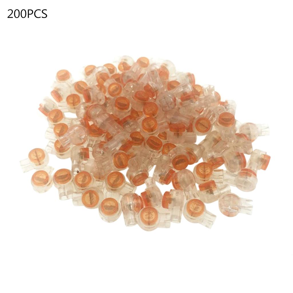 200pcs UY2 Connector Crimp Connection Terminals K1 Connector Terminal Waterproof Wiring Ethernet Cable Telephone Cord