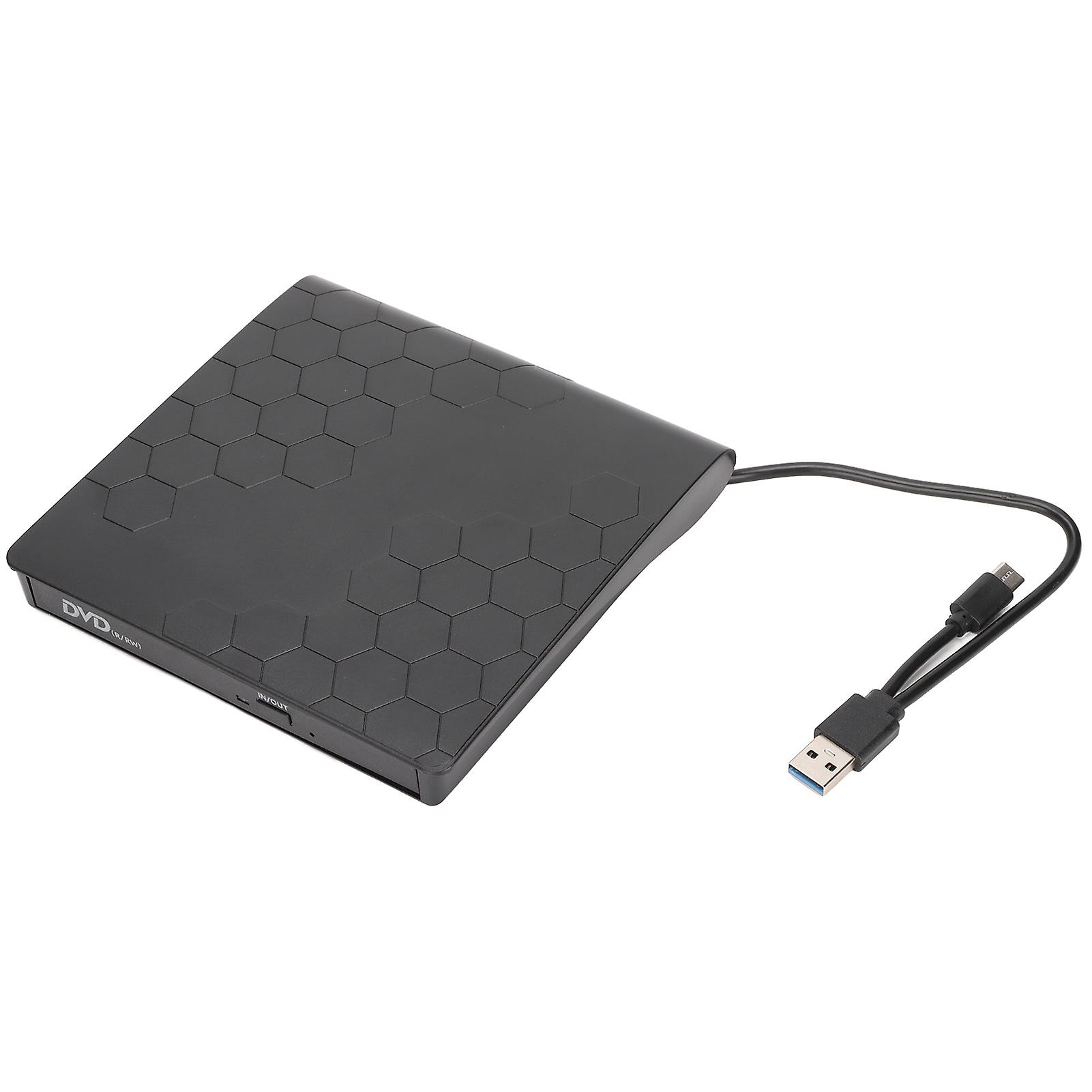 CD DVD External Drive Portable Ultrathin USB 3.0 External DVD Drive Compatible for Macbook Pro for Windows 10 for Linux