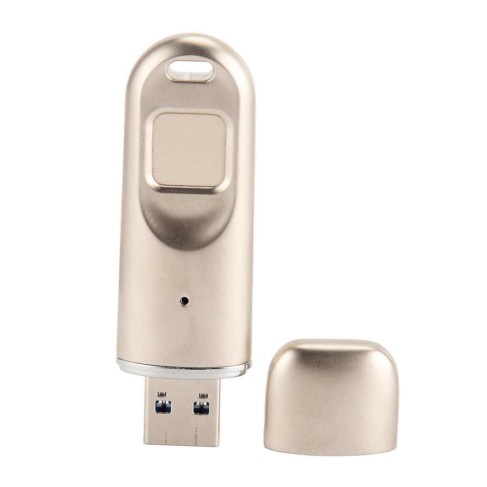Fingerprint Encryption U Disk USB3.0 High Speed Accurate Recognition Metal Fingerprint USB Flash Drive for Windows 128GB