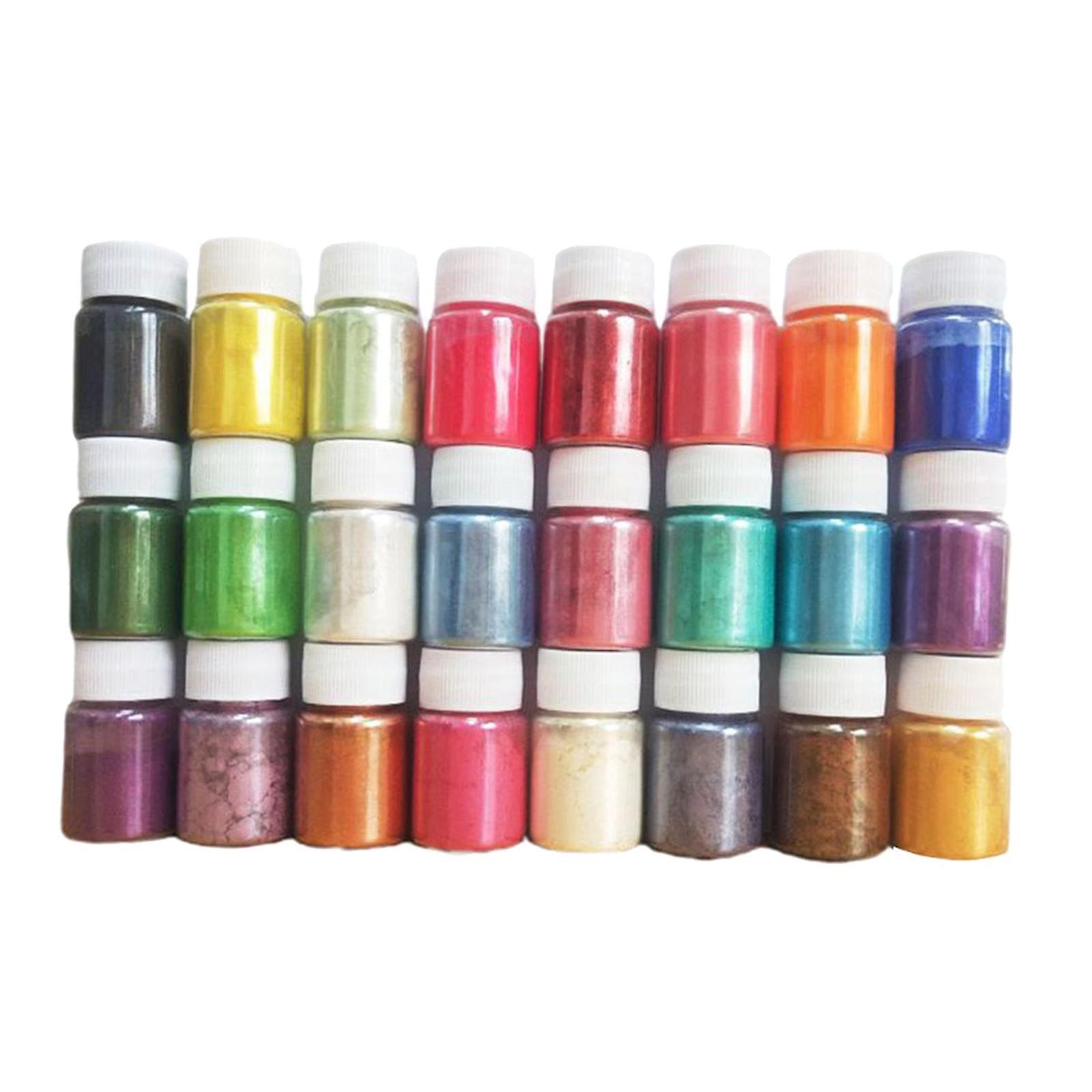 24Color Resin Pigment Mica Powder for Soap Making Epoxy Resin,Slime Coloring