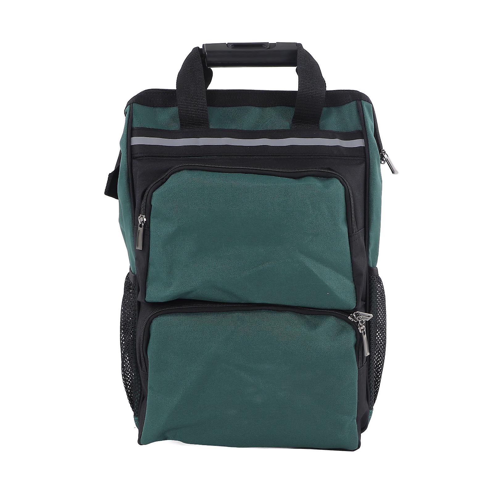 Tool Backpack, Tool Bag, Backpack, Canvas, Wear-Resistant, Large Capacity, Multiple Compartments, Portable Tool Backpack for Electricians (48 cm