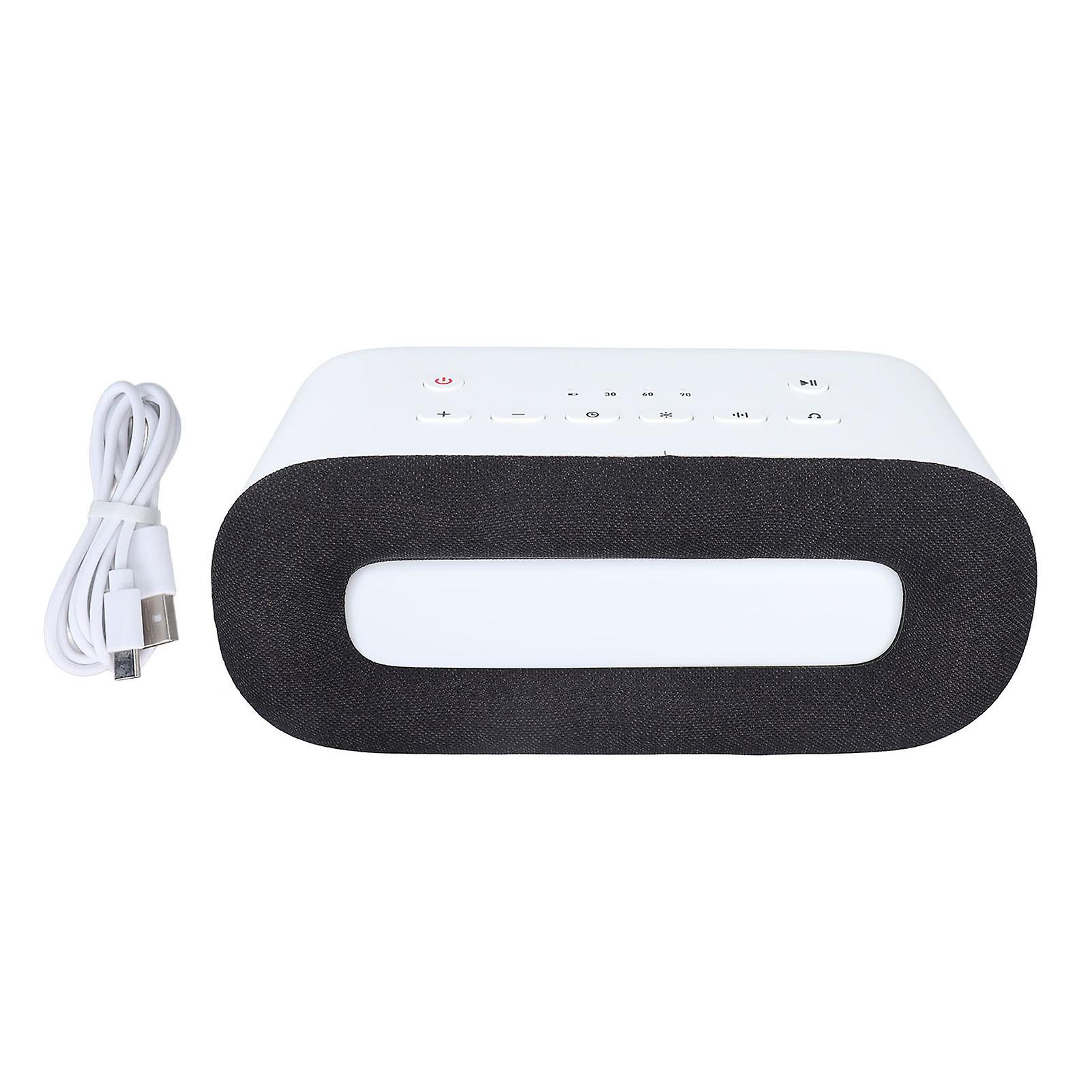 Black Sleep Therapy Sound Machine with Smart Timer and LED Lights