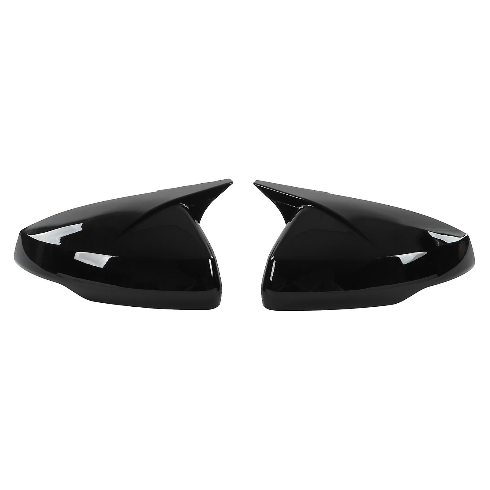 Pair Rear View Mirror Protective Covers Left Right Snap in Replacement for MK6 2018+(Glossy Black )