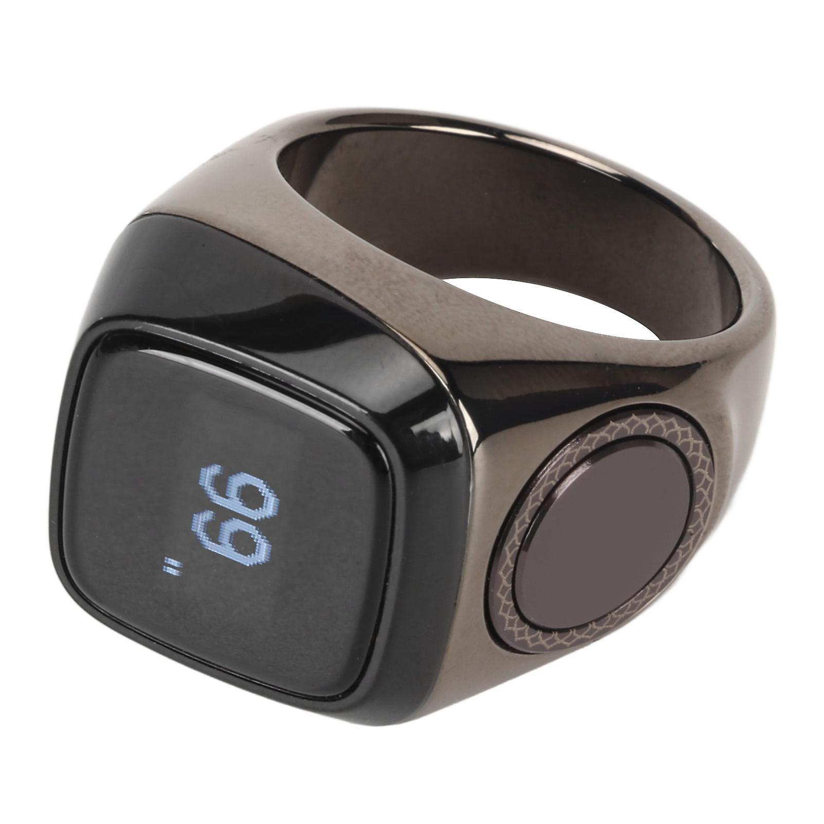 22MM Electronic Counter 0.49in Digital Display Intelligent Counting Finger Ring with Charging Storage Case 