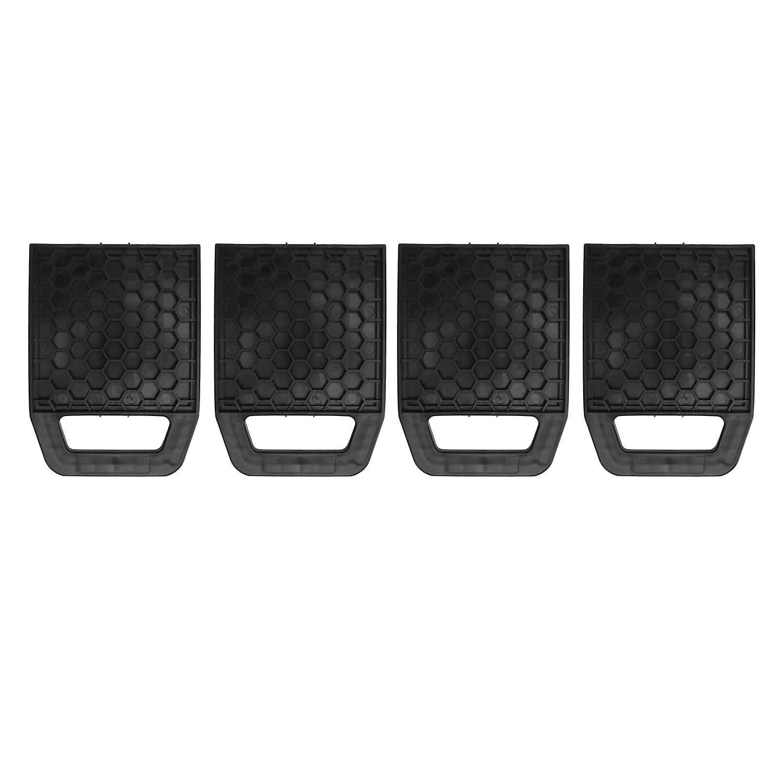 4PCS RV Jack Pad Prevent Jacks Sinking Anti Slip Weather Proof Leveling Jack Block for Camper Caravan Trailer Black