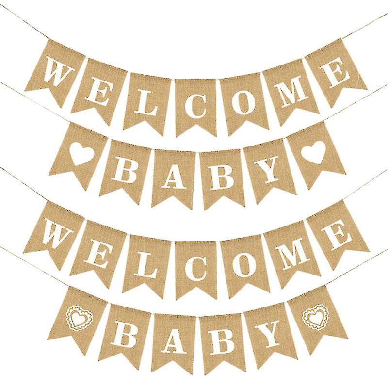 2set Burlap Banner