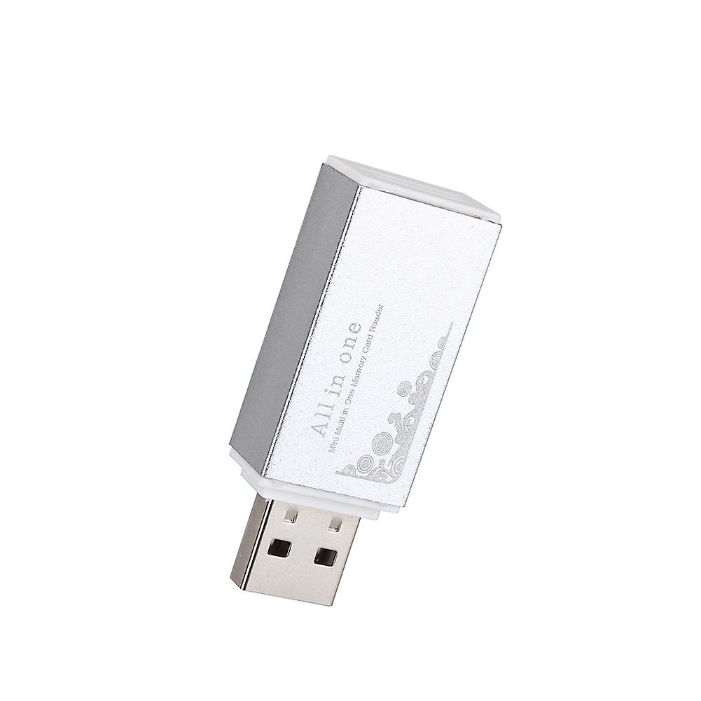 Multi Memory Card Reader USB 2.0 Silver 50x18x11 mm