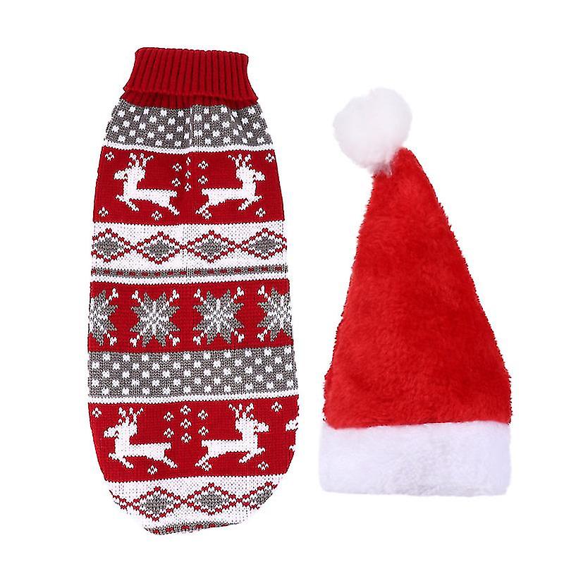 2pcs Christmas Pet Sweater