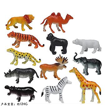 Wildlife Toy Set - PVC, 12 stuks, referentie maattabel, meerdere kleuren