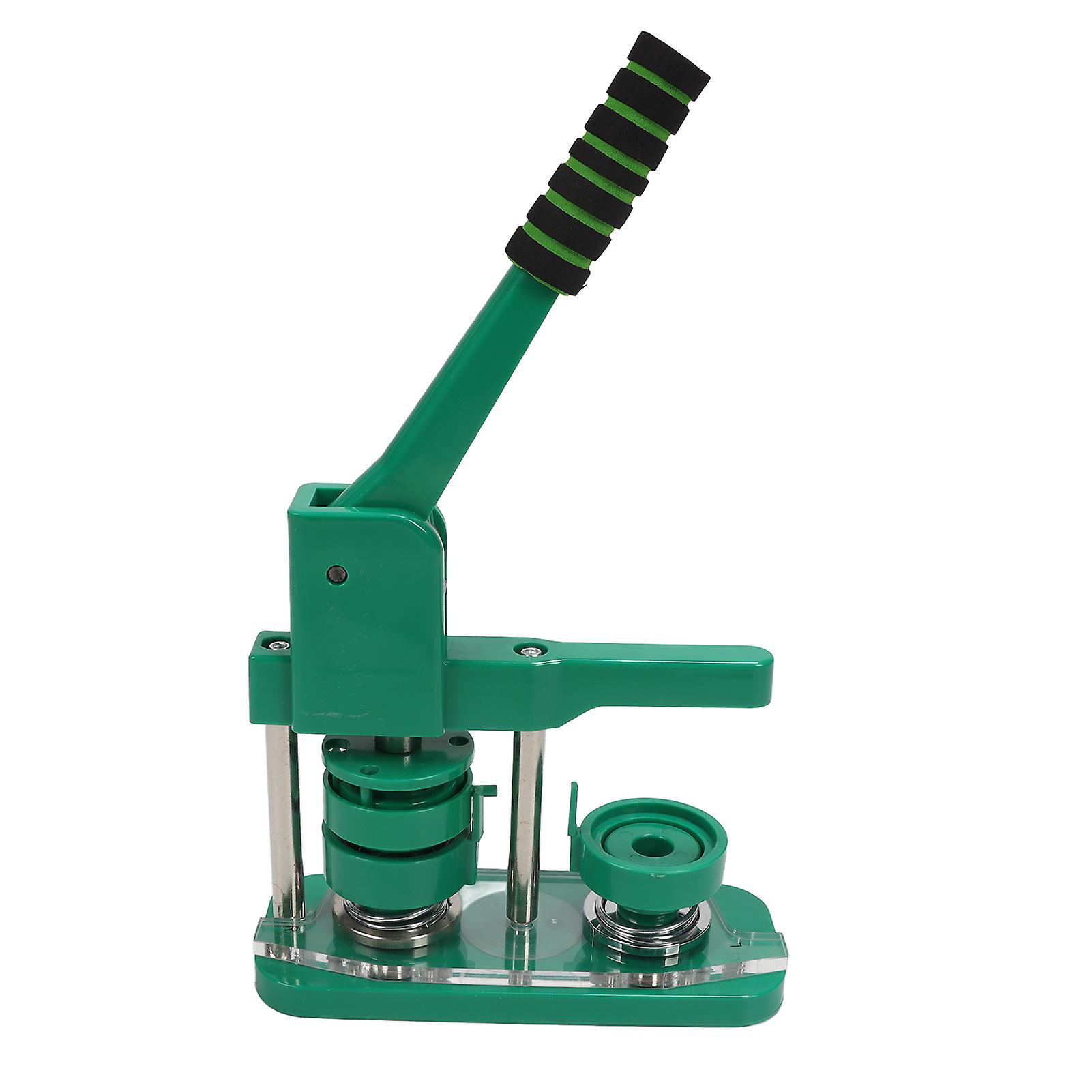 44mm Button Maker Machine 100 Sets DIY Badges Button Pressing Machine Portability with Protective Film Cutter Color Pens 