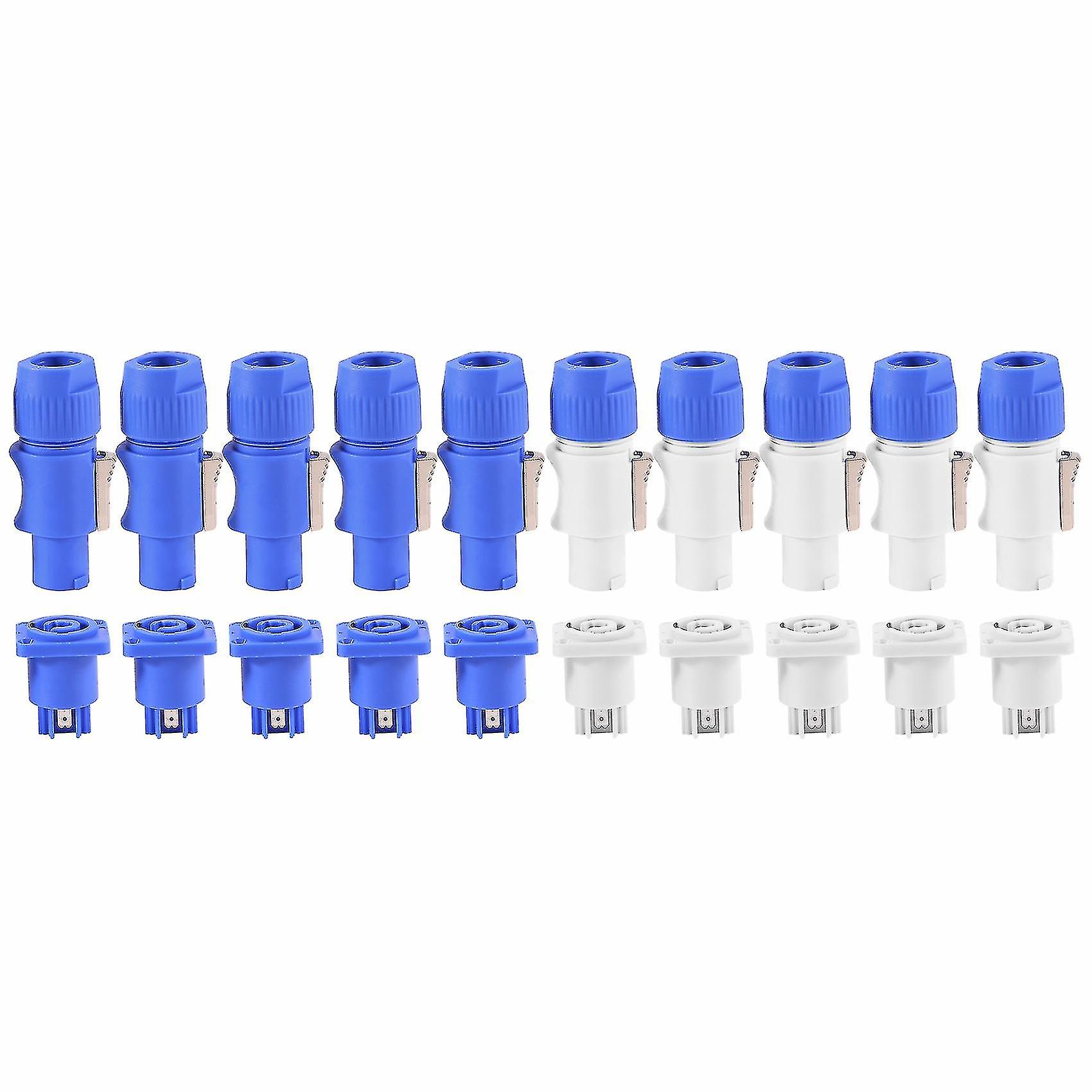 10 Set Powercon Typ A Nac3fca +nac3mpa-1 Chassis Plug Panel Adapter