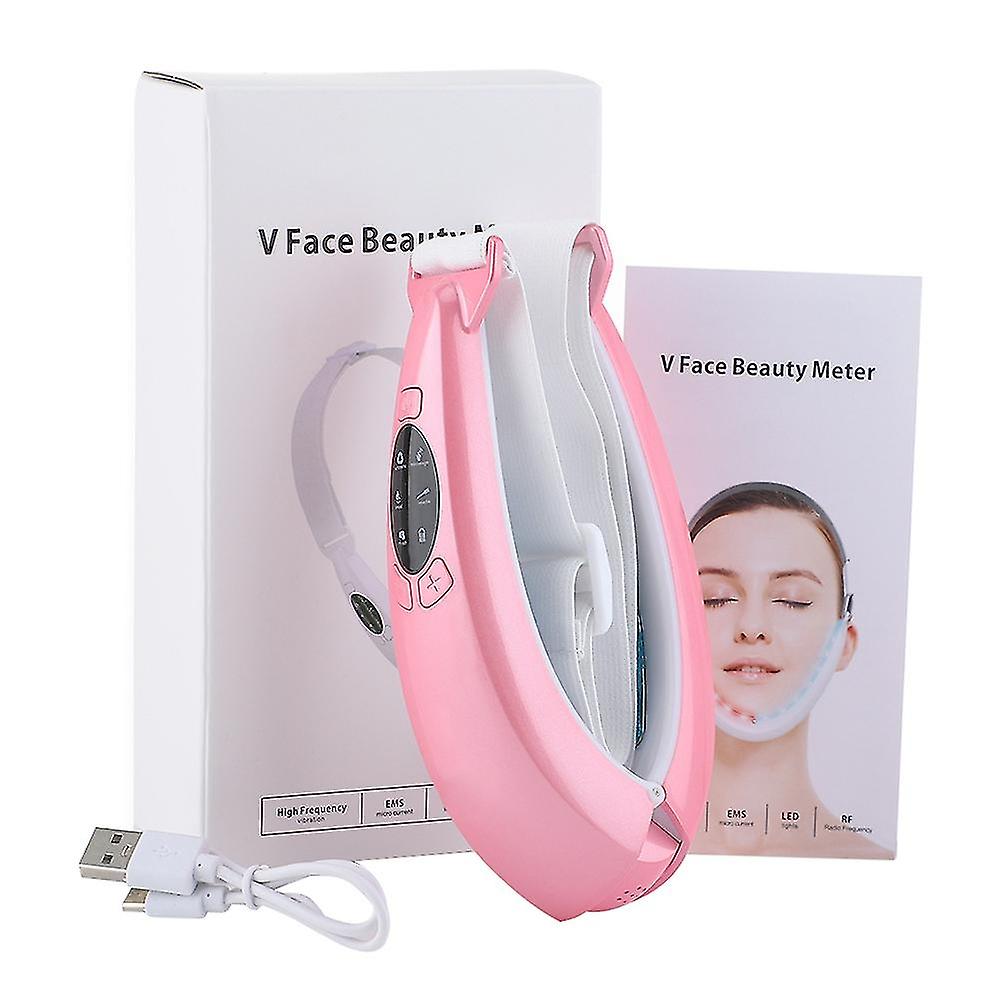 Face contouring massager for face lifting and double chin reduction