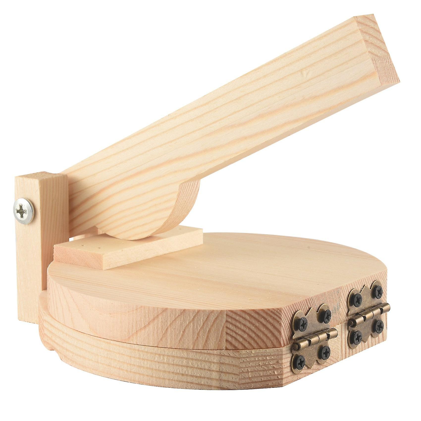 Ξύλινη τορτίγια Πρέσα Dumpling Skin Maker Presser Chapati Roti Taco Corn Maker Πιέζοντας Κουζίνα Gadge-hy