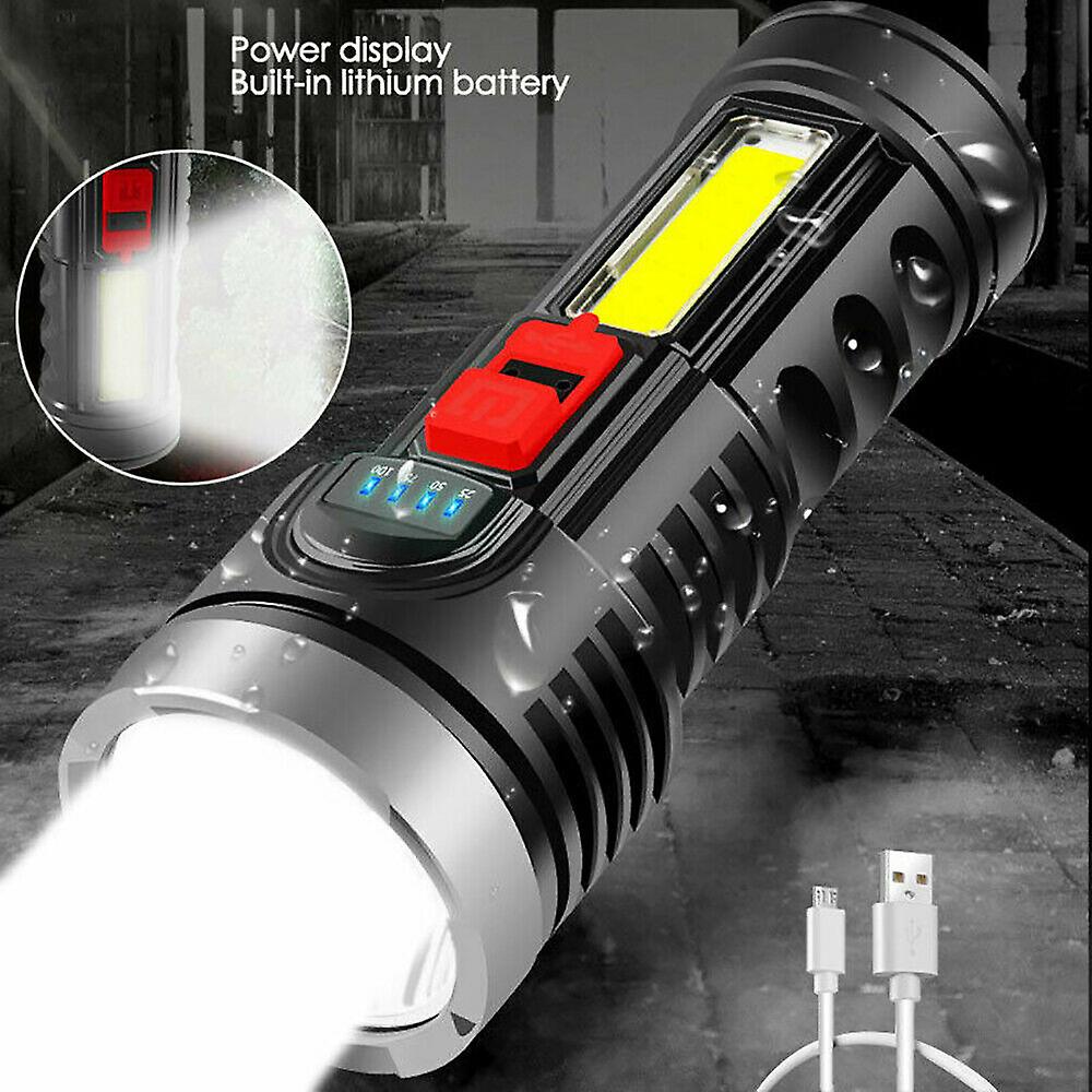 Super Bright 100000LM LED Torch Tactical Flashlight Lantern Rechargeable+Battery