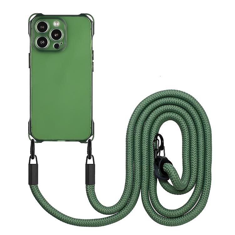 For iPhone 14 Pro Max Four-corner Shockproof TPU Phone Case with Lanyard