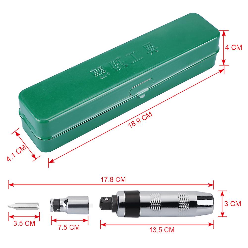 14 Pcs 1/2” Impact Screwdriver Set Kit with Metal Box Reversible Hand Tool for Repairing