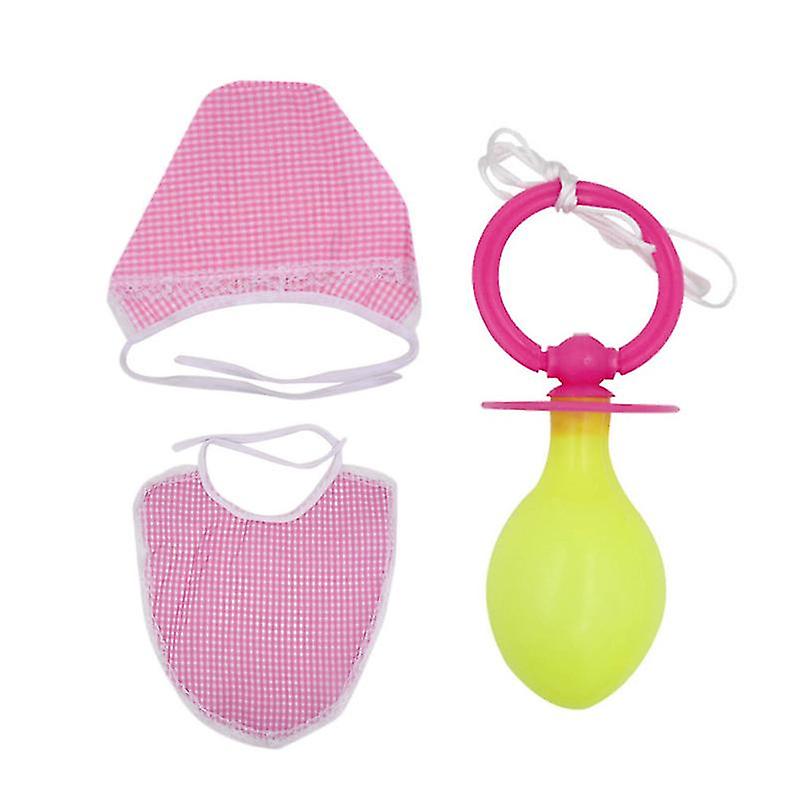 3pcs Baby Pacifier Bib Hat Set