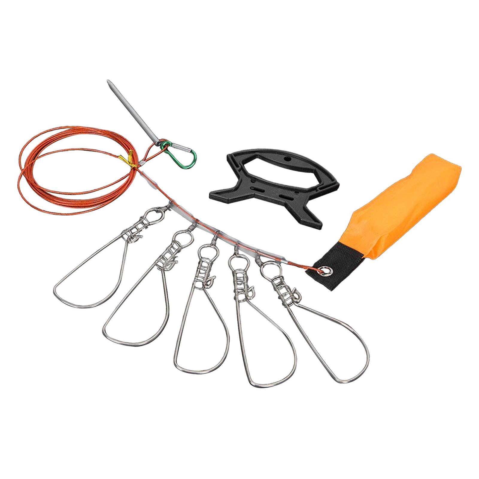 Cordeur de pêche en acier inoxydable avec canne à flotteur Fish Lock Fish Lock Stringer 5m