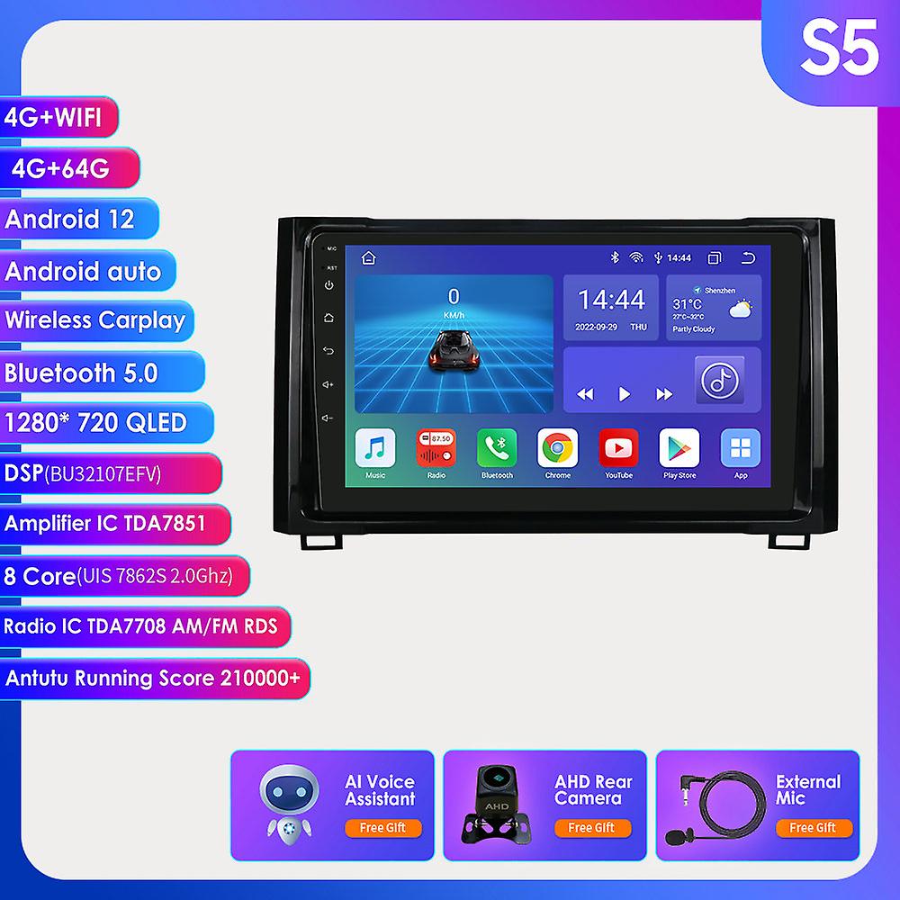 2din Android Car Radio Gps Navigation Stereo For Toyota Tundra Xk50 2014 2015 2016 2017-2021 Multimedia Player 4g Carplay Audio