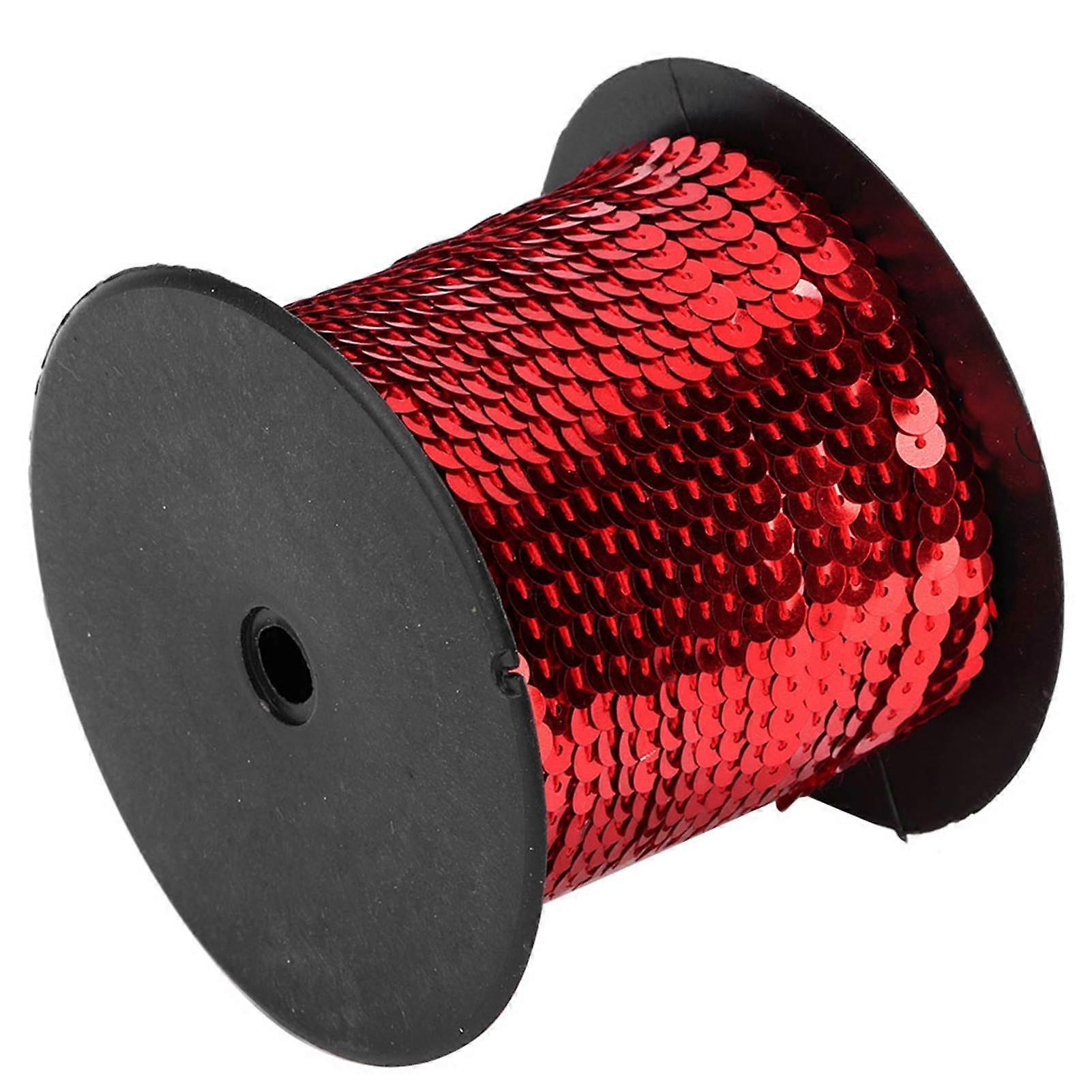 100 Yard 6mm Sequin String Red Decorative Accessory Roll