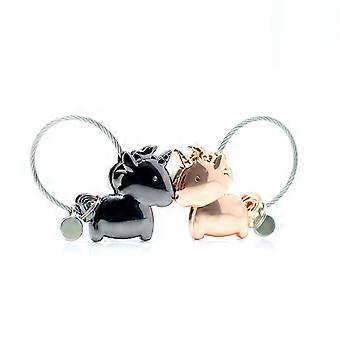 Wandi Couple Keychain, Magnetic Destined Kissing Unicorn Keychain Valentine's Love/Christmas Present
