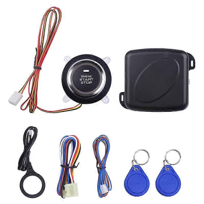 12V Automatic Car Key Systems Key blade Ignition Entry Start Stop Accessories  lock start RFID One Start System Engine Ignition Anti-theft Aystem