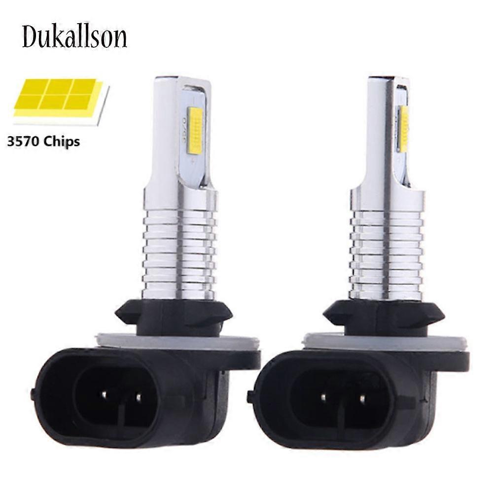 2ks H27 880 auto světlo 881 LED žárovka H27W2 12000LM 6500K Bílá mlha přední hlava Driving Running Lamp Auto 12V H27W / 2 H27W