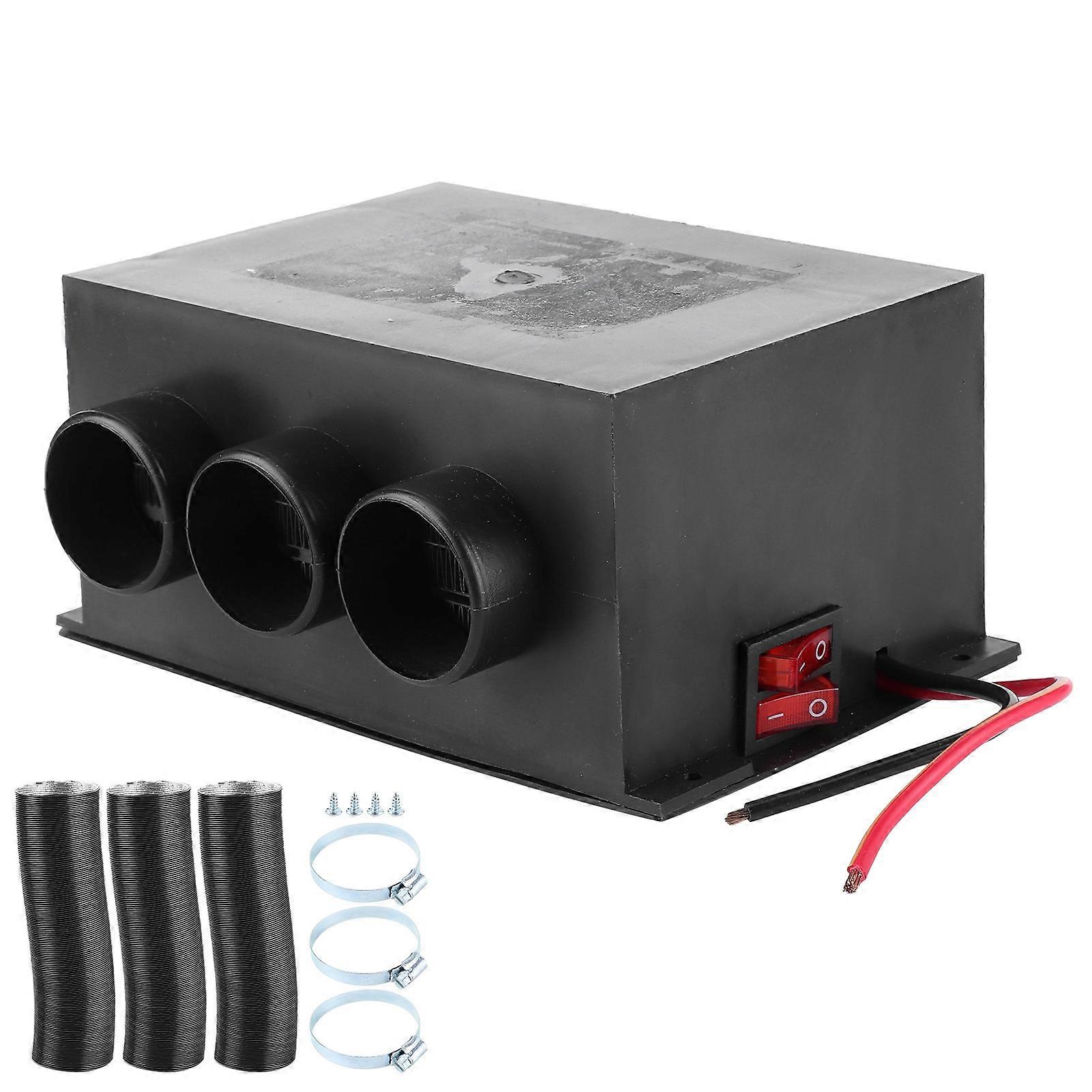 12V Car Heater 3 Hole Portable Winter Heating Warmer Windshield Defroster Fog Removing NO.45258