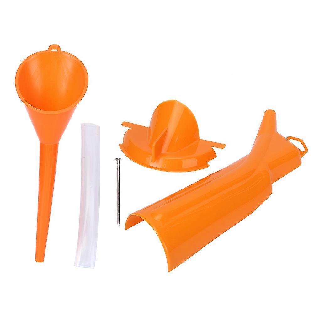 Motorcycle Drip Free Oil Filter Funnel Kit Set Practical Accessory(Orange ) E2U612