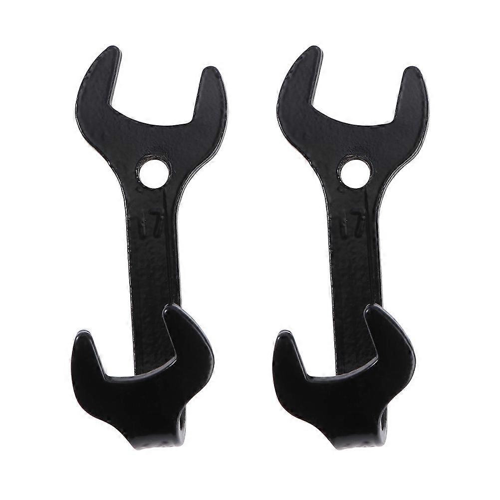 2 Pcs Wall Mount Coat Hooks Wrench Design Iron Hooks Key Holder Hook Clothes Hanging Hooks Wall Decorative Metal Hook
