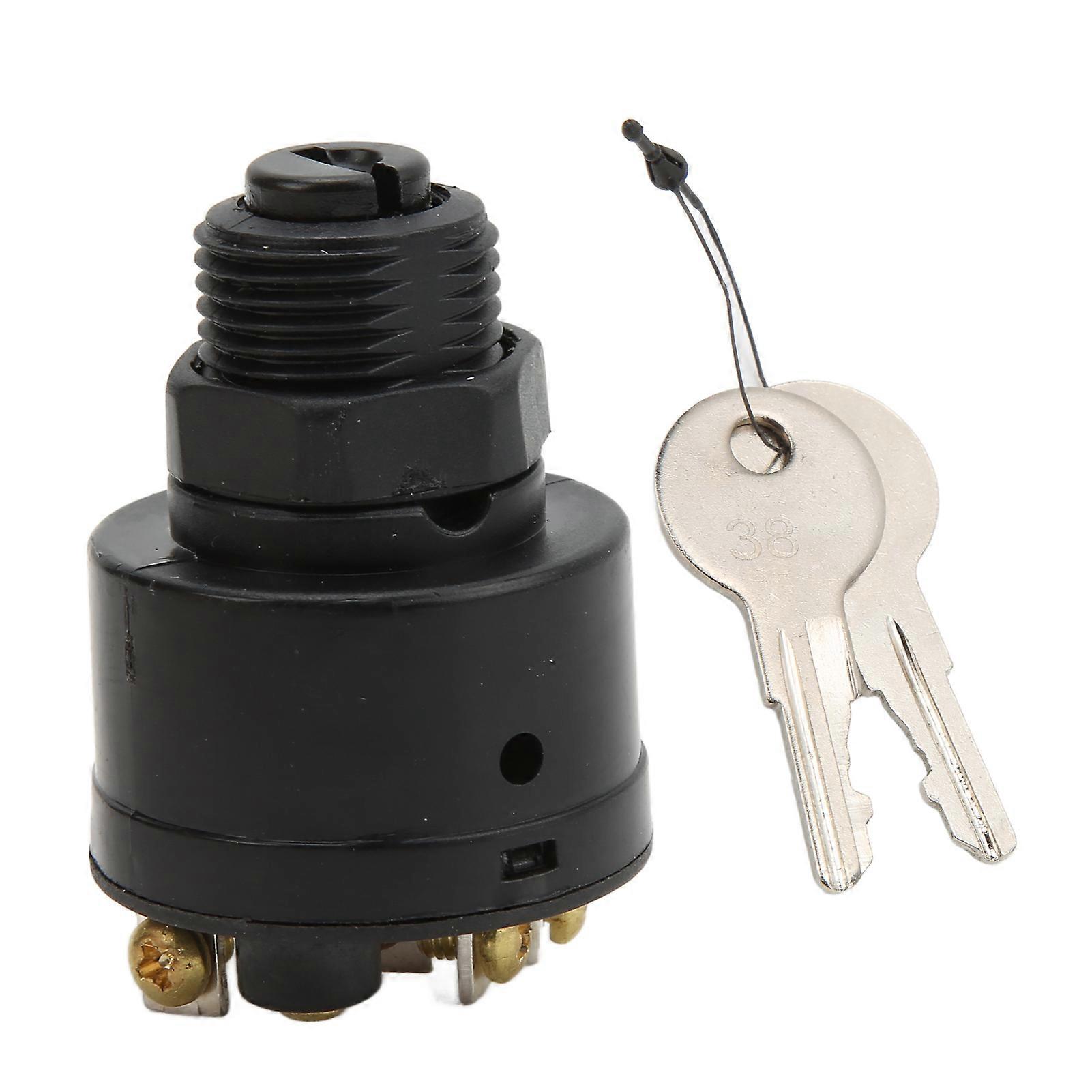 3 Positions Ignition Key Switch with Weatherproof Cover 87?88107 for Most Outboard Engines
