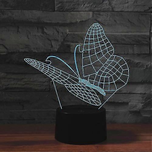 Butterfly Shape 3d Colorful Led Vision Light Table Lamp