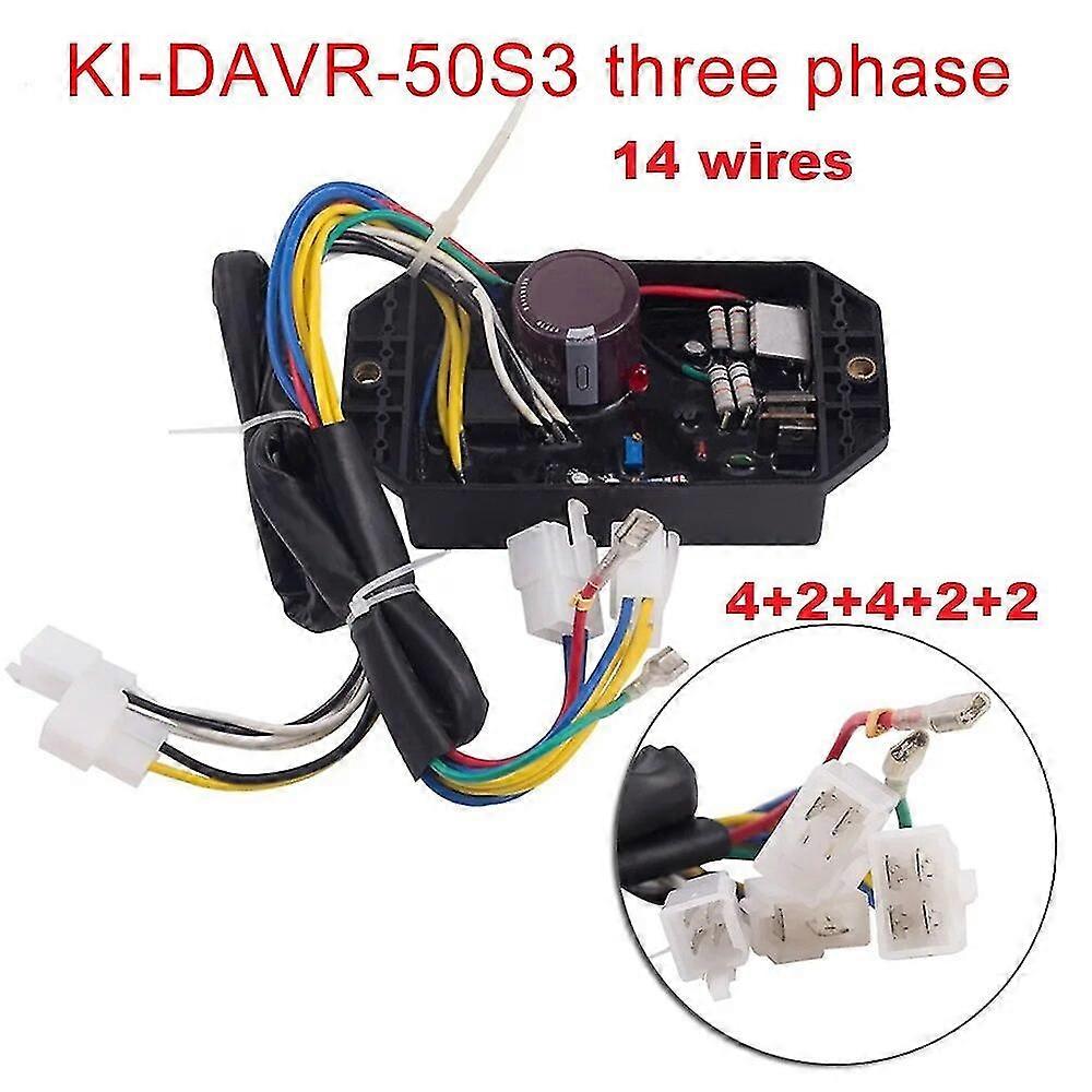 Ki-davr-50s 50s Kipor Generator Avr Automatisk spänningsregulator Enfas Volt Stabilisator 10 ledningar Kde6500t Kde6700t Kde3500t