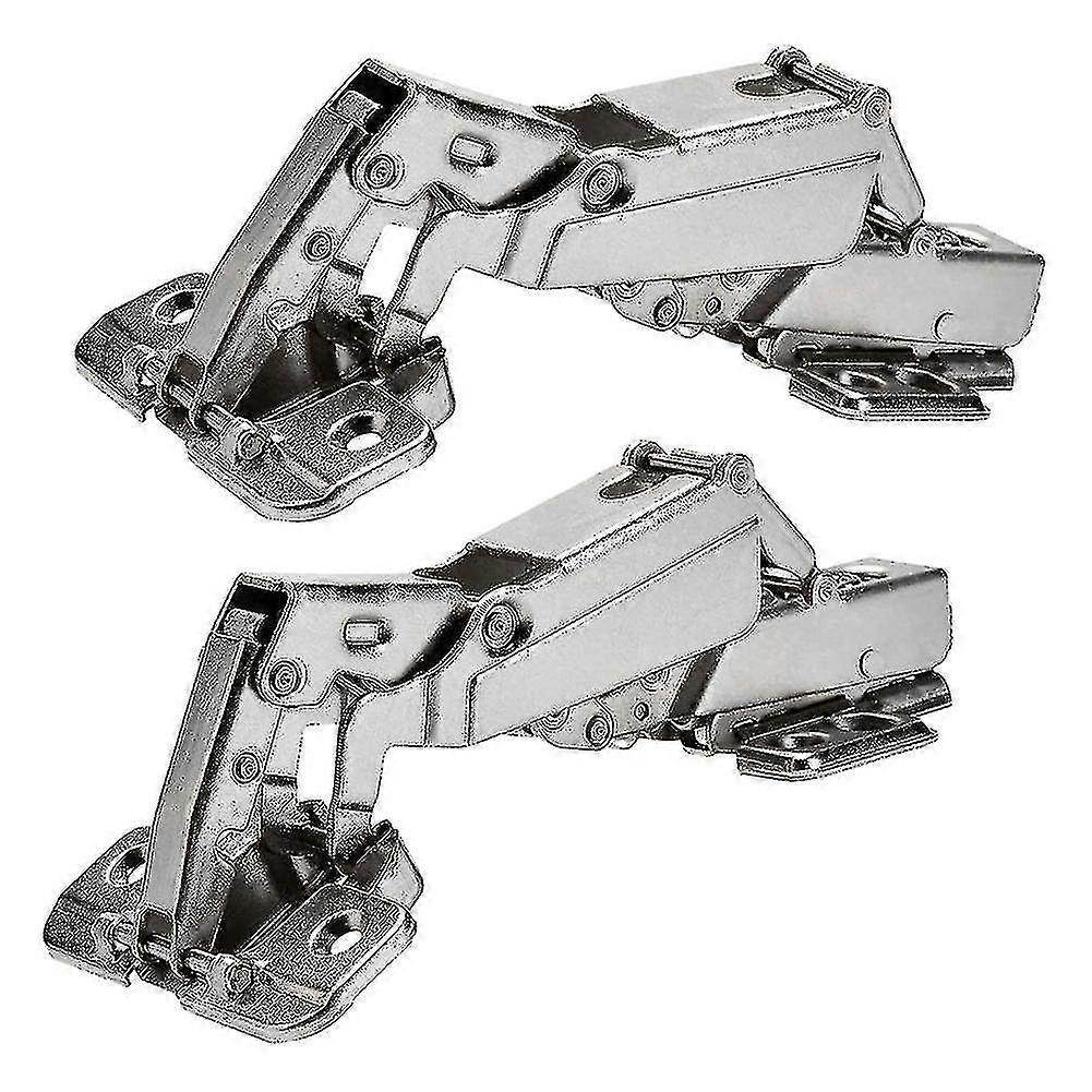 2pcs 175 Degree Hinges Frameless Cabinet Doors Hinges Concealed Hydraulically Adjustable Mounting