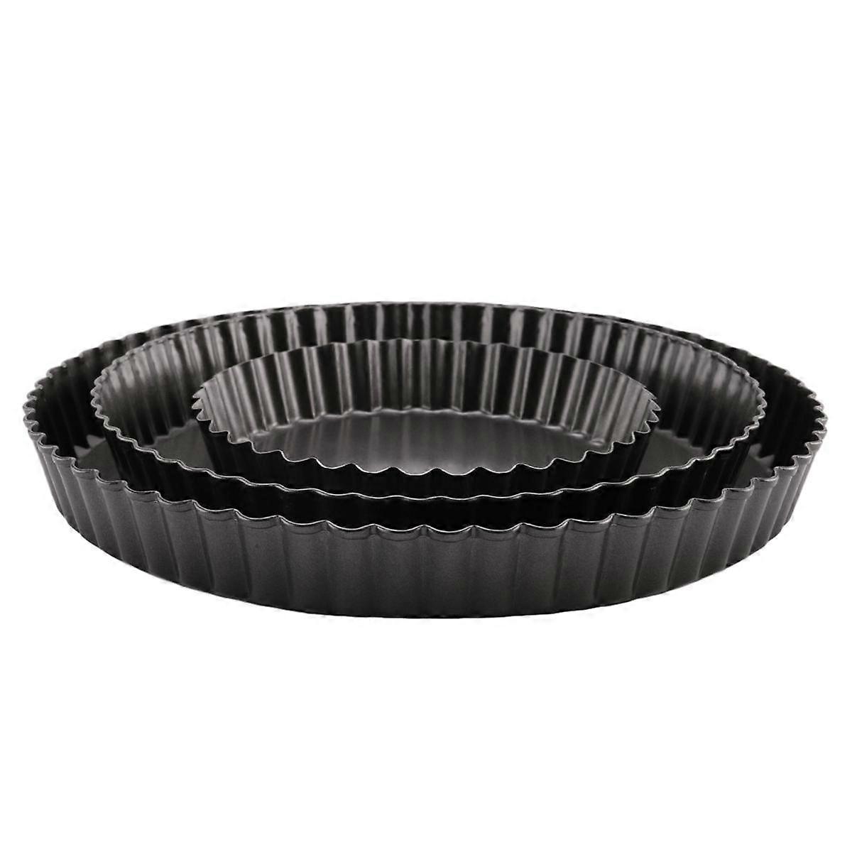 Pie Tin,Non-Stick Pie Dish,Round Quiche Tart Pan,Pizza Plate with Removable Loose Bottom,Bakeware(1