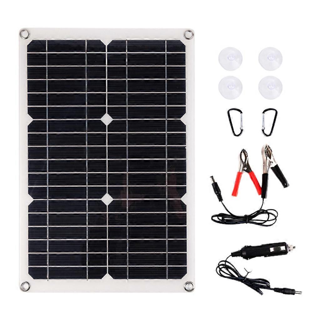 20W Solar Power Panels Outdoor Monocrystalline 18V Semi-Flexible Solar Panels to Generate Photovoltaic Modules