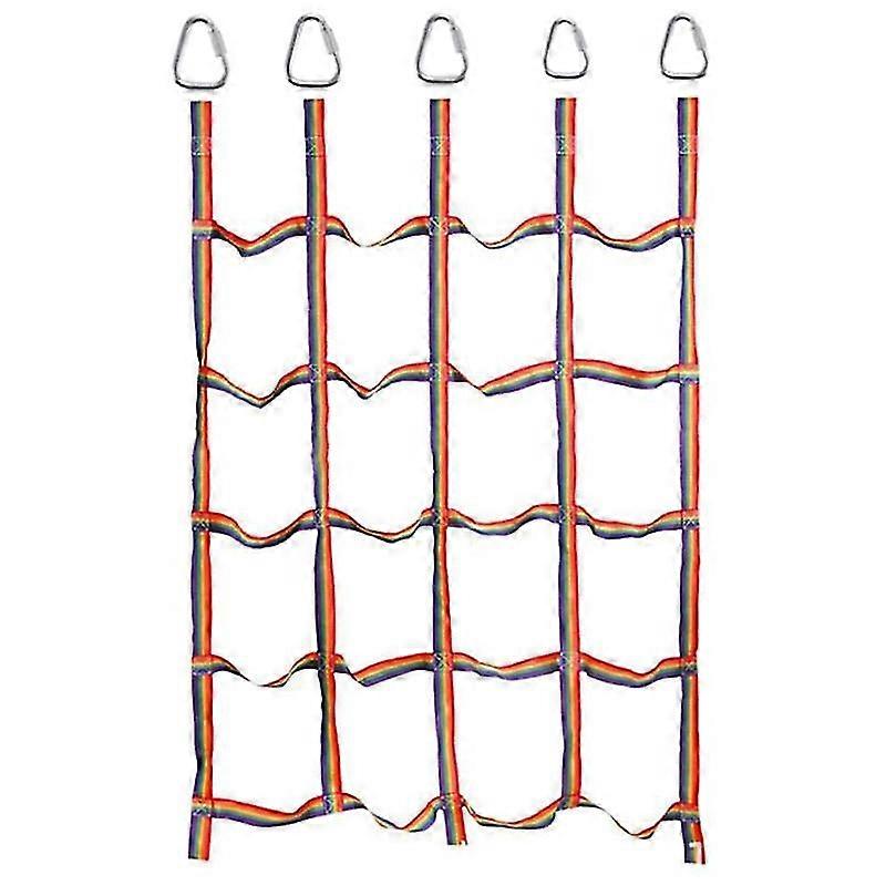 Indoor/Outdoor Climbing Net (72 Inches x 57 Inches) Playground Freight Net,Swing Climbing Net,Child