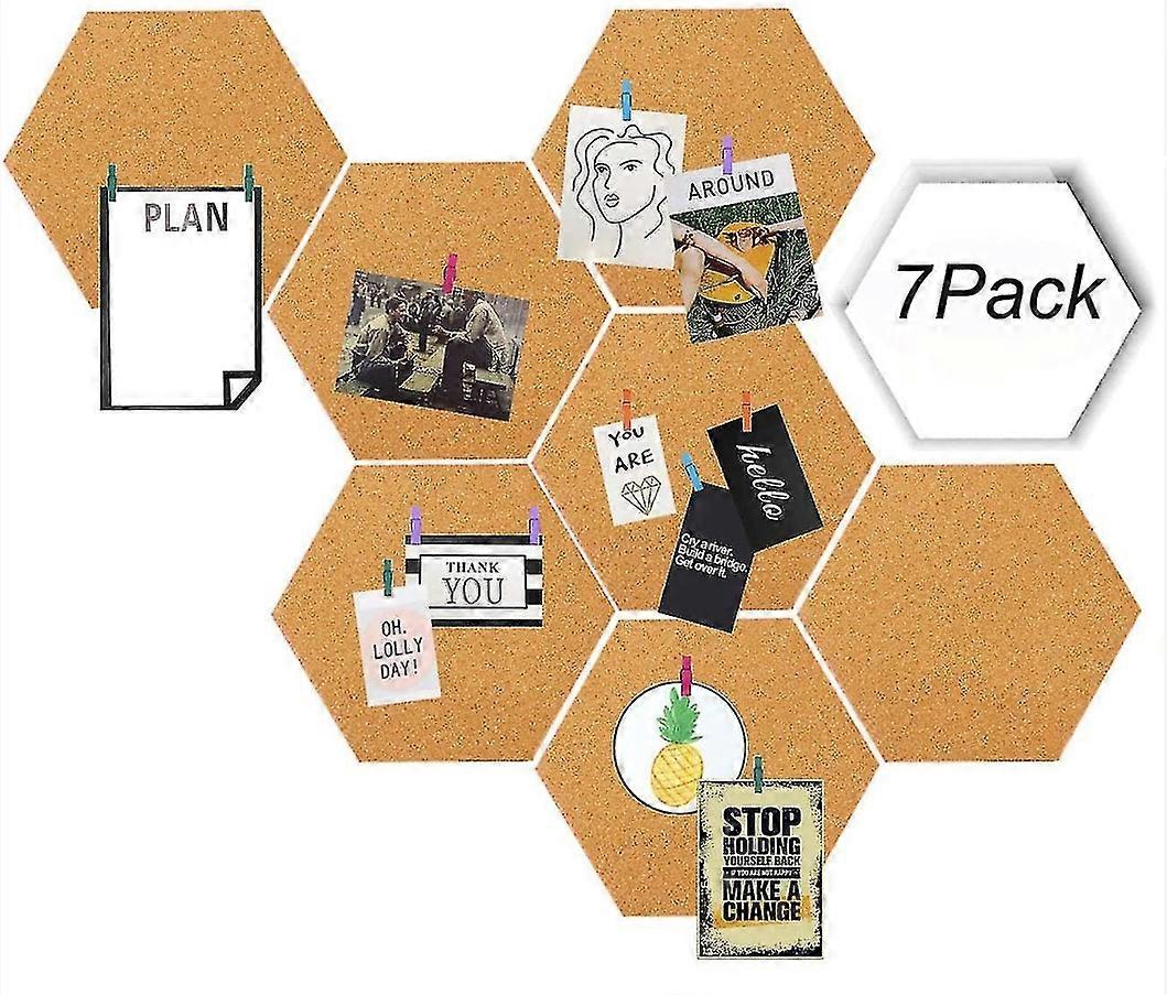 Wall Decor,bulletin Board, Pin Board, Cork Tiles,hexagon Cork Board With Adhesive Backing Memo Boards Message Board For Office/home/kitchen/dorm Room